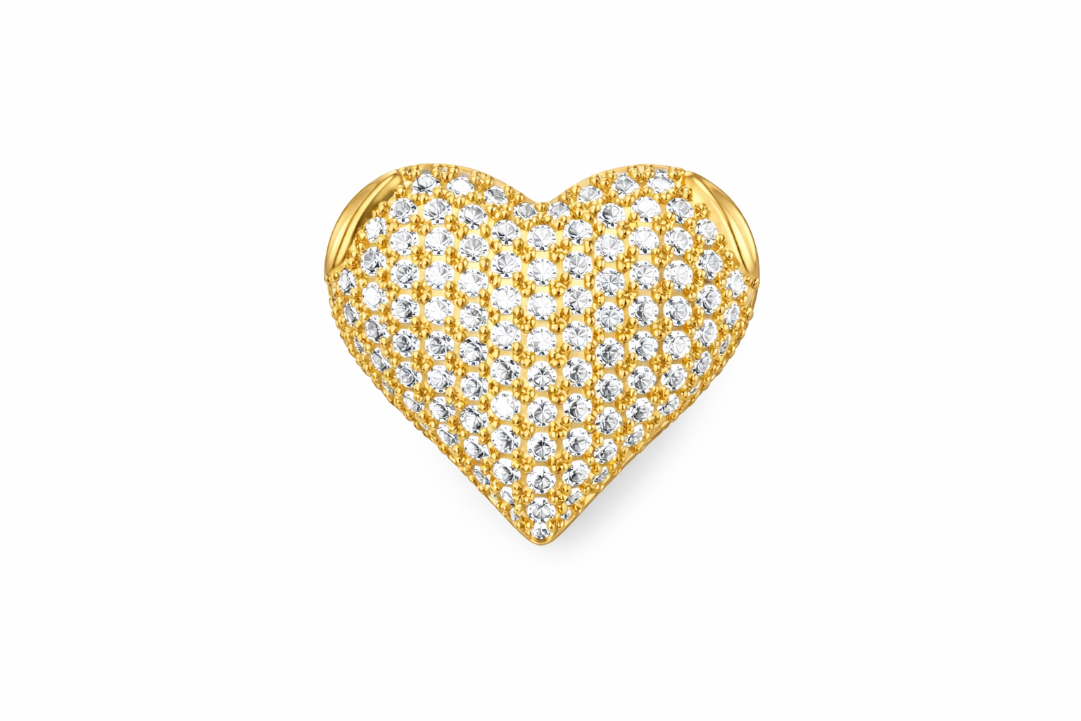 Signature Heart Necklace in 925 sterling silver with AAA cubic zirconia stones