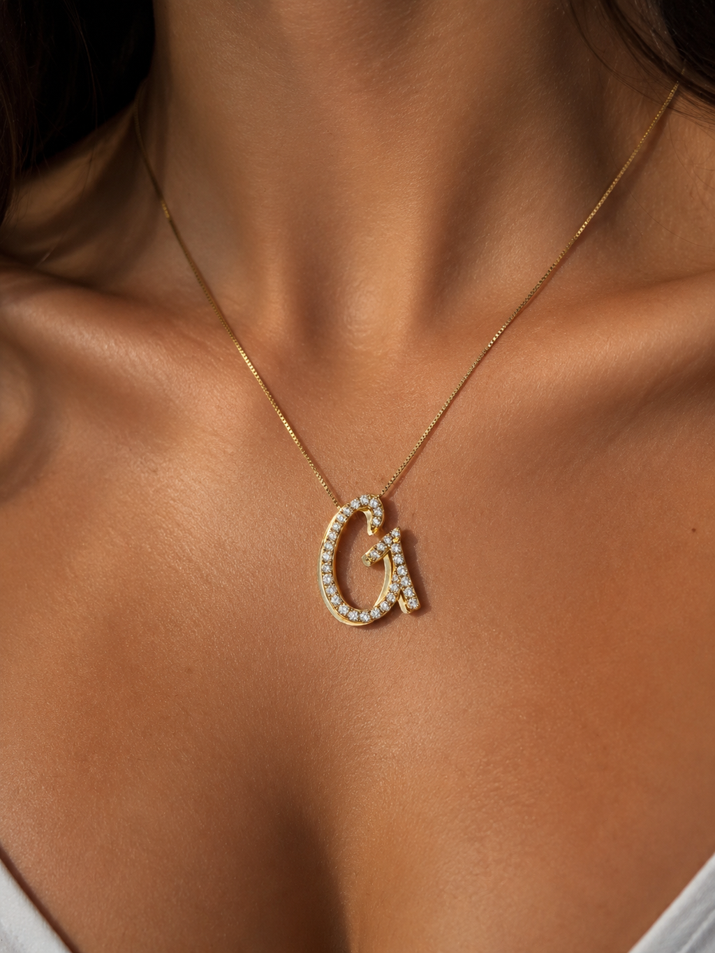 Signature Swirl Initial Necklace