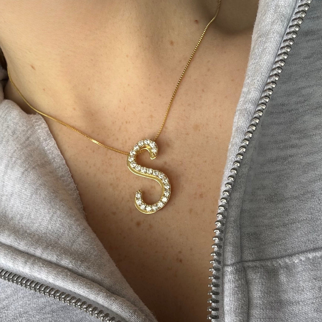 Signature Swirl Initial Necklace