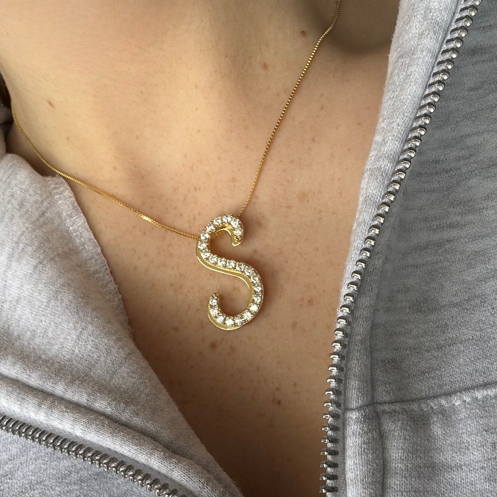 Signature Swirl Initial Necklace