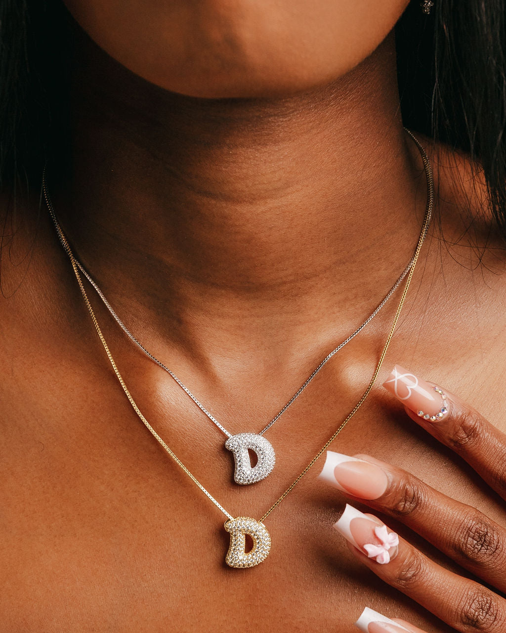 Iced Bubble Letter Necklace