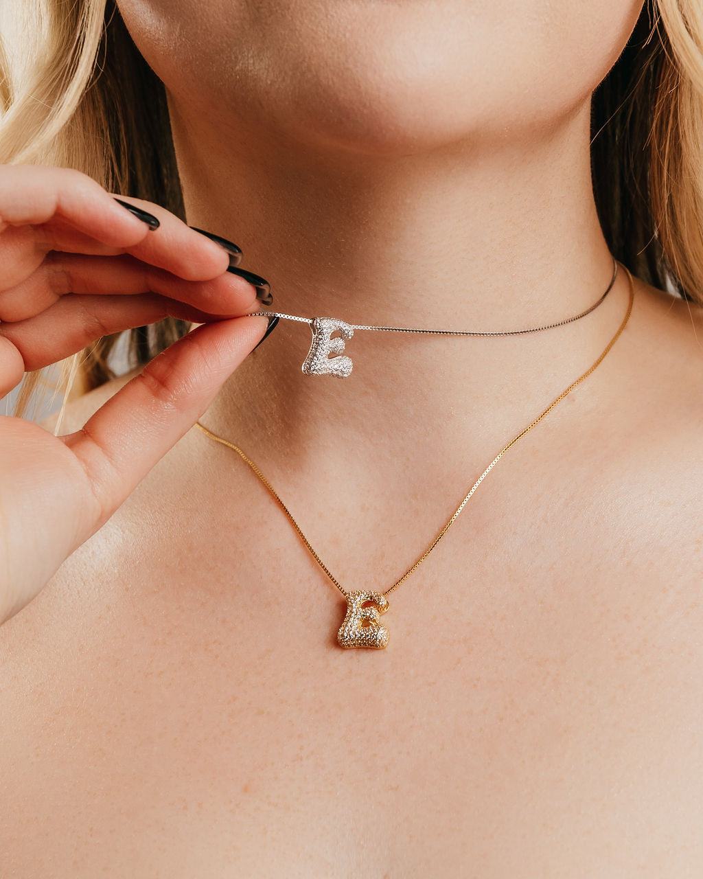 Iced Bubble Letter Necklace