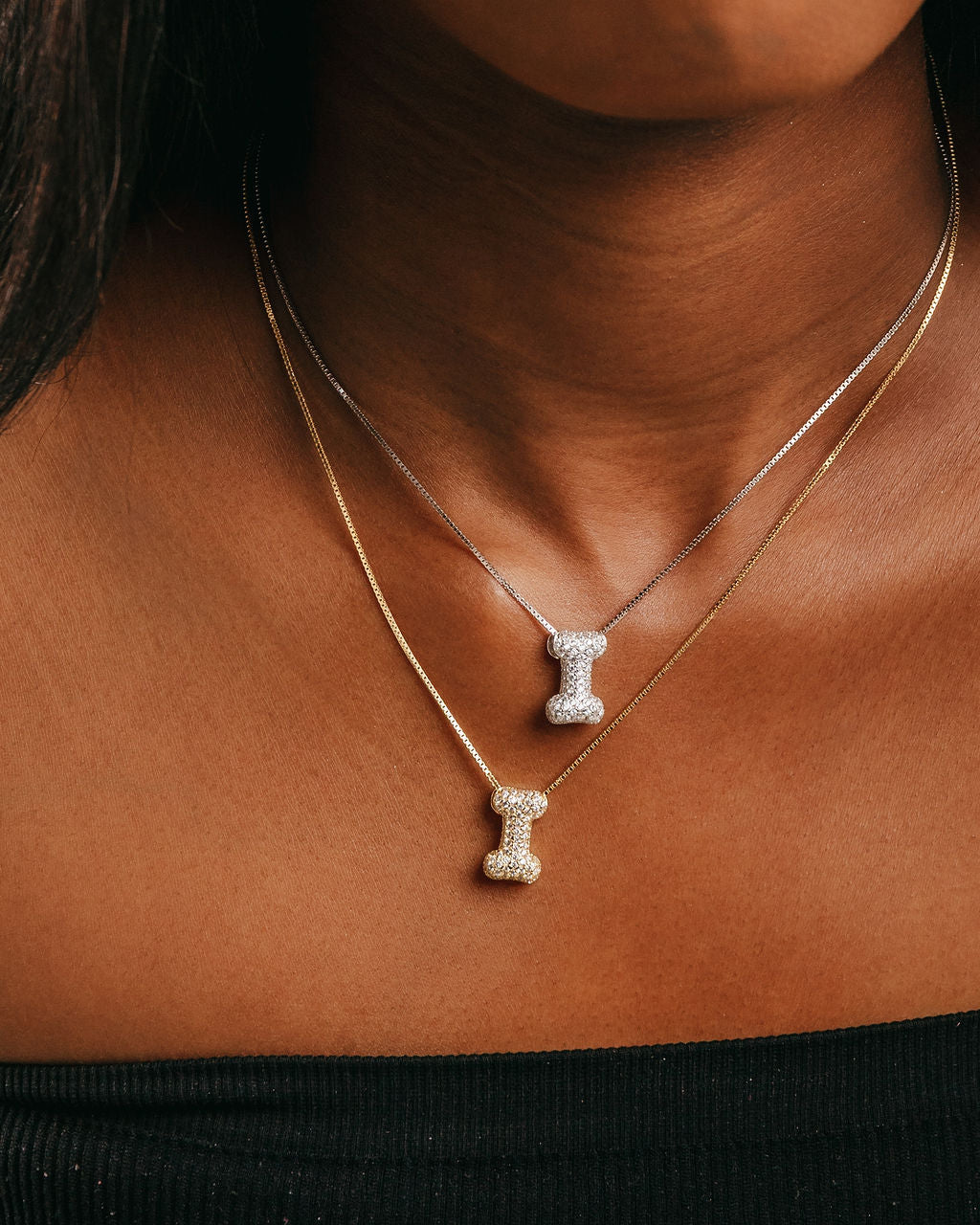 Iced Bubble Letter Necklace