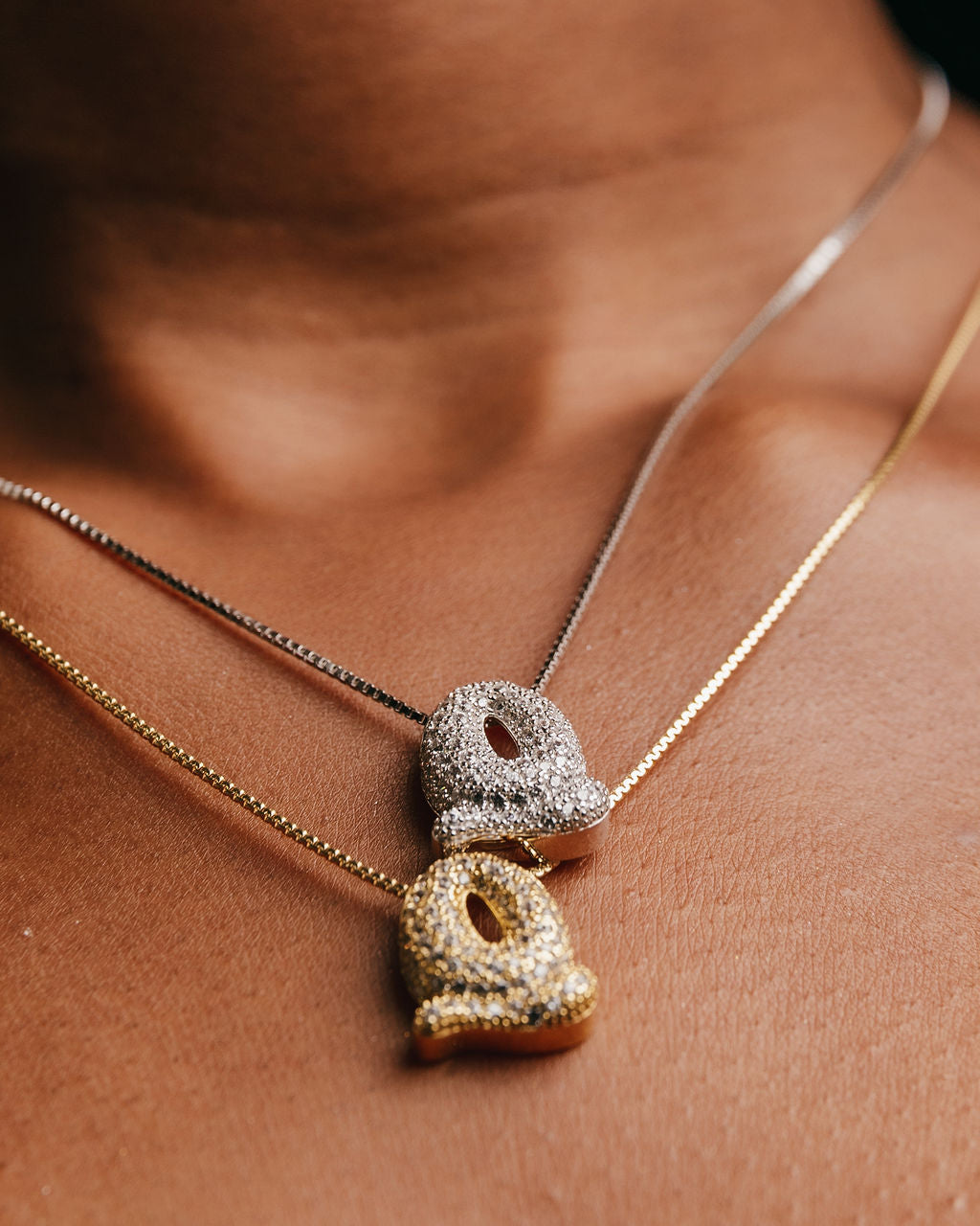 Iced Bubble Letter Necklace