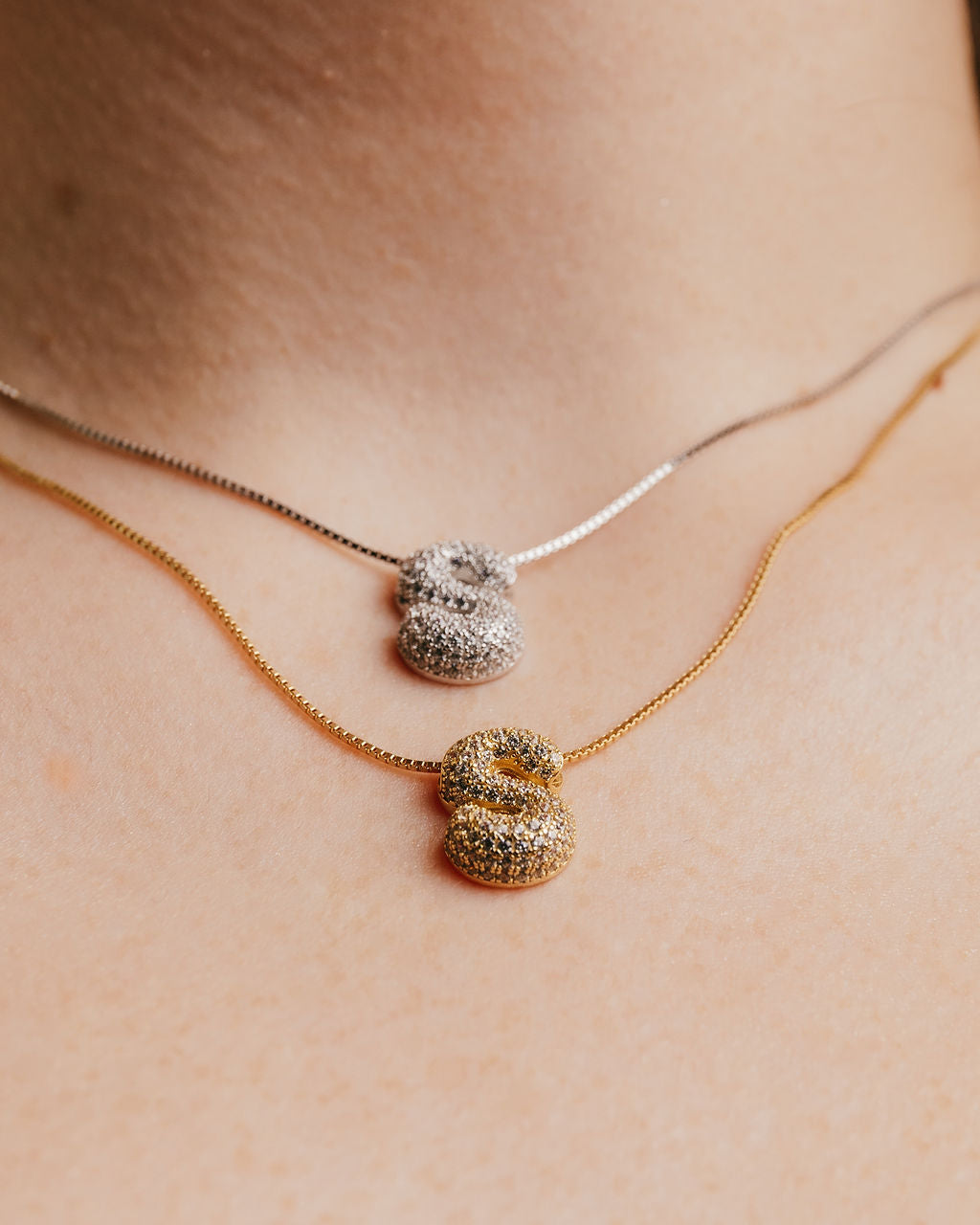 Iced Bubble Letter Necklace