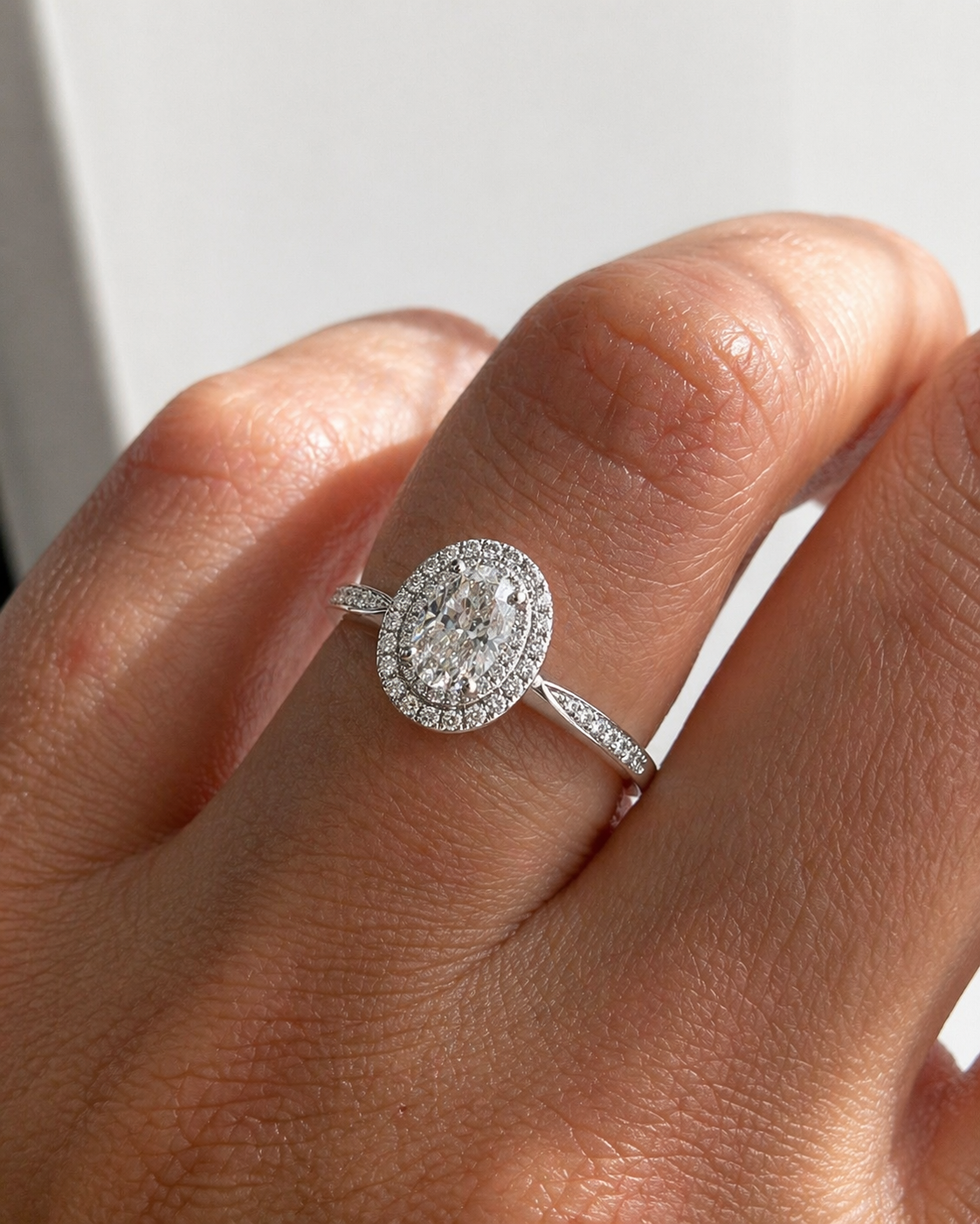 Oval Cut Halo Ring