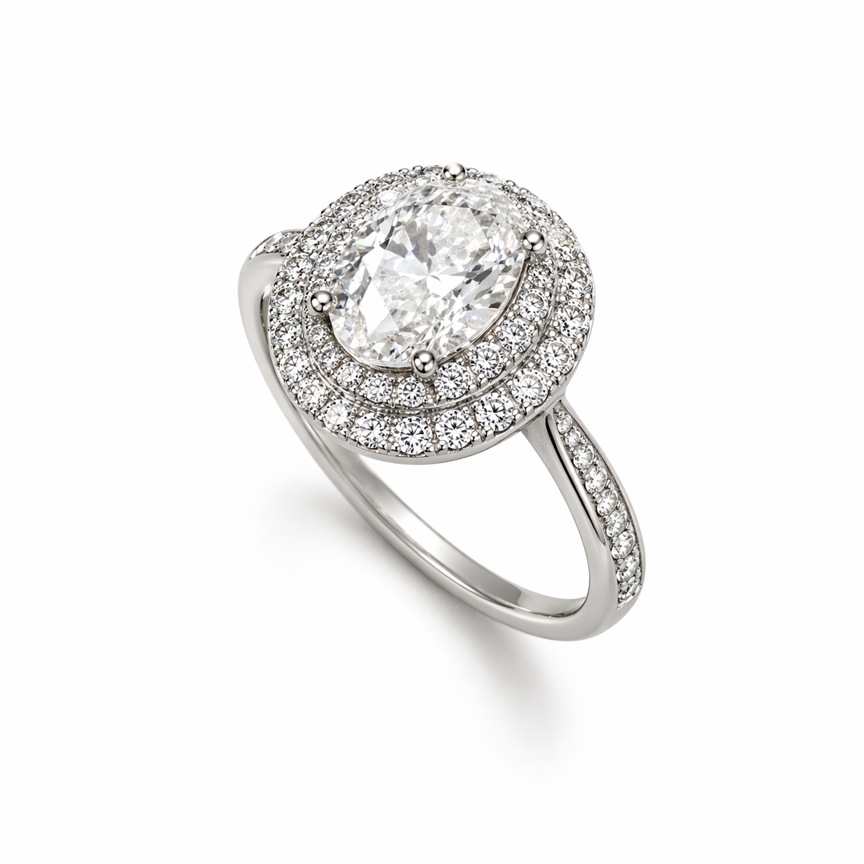 Oval Cut Halo Ring