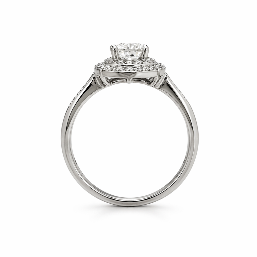 Oval Cut Halo Ring