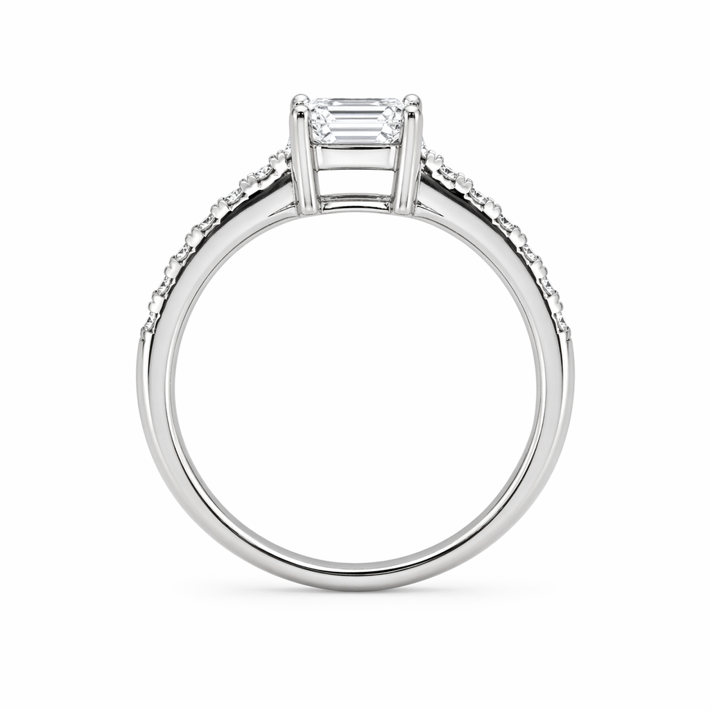 Baby Emerald Cut Solitaire Ring