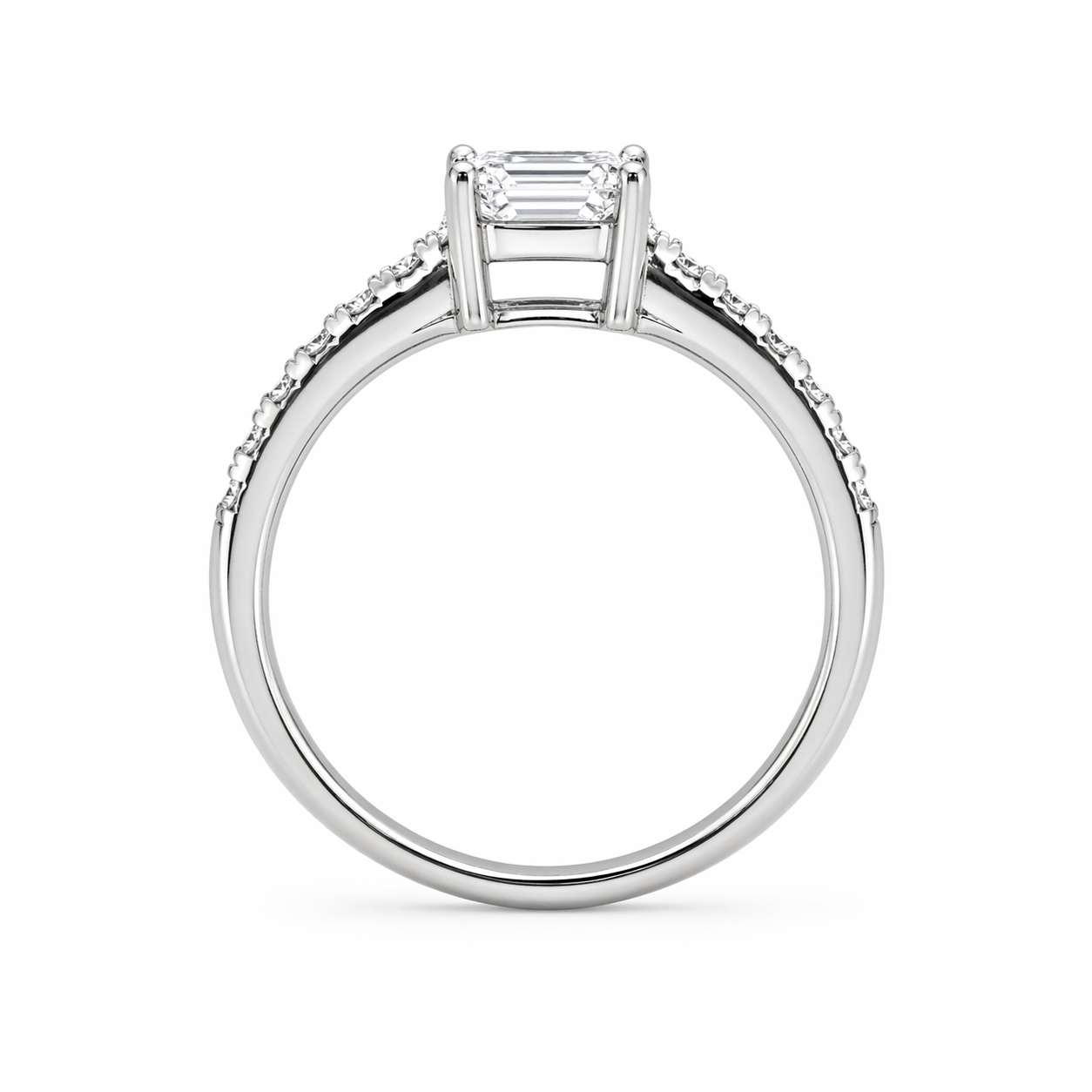 Baby Emerald Cut Solitaire Ring