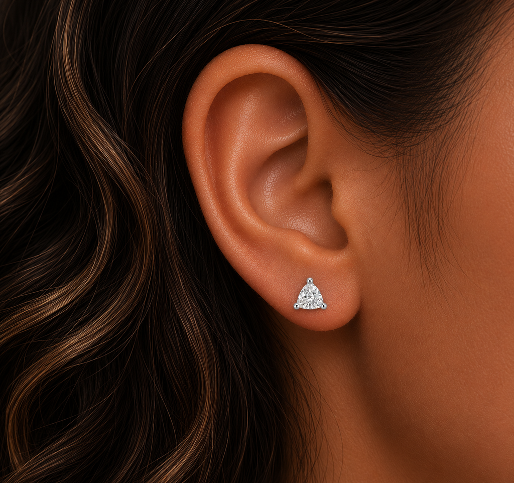 Trillion Sparkle Stud Earrings